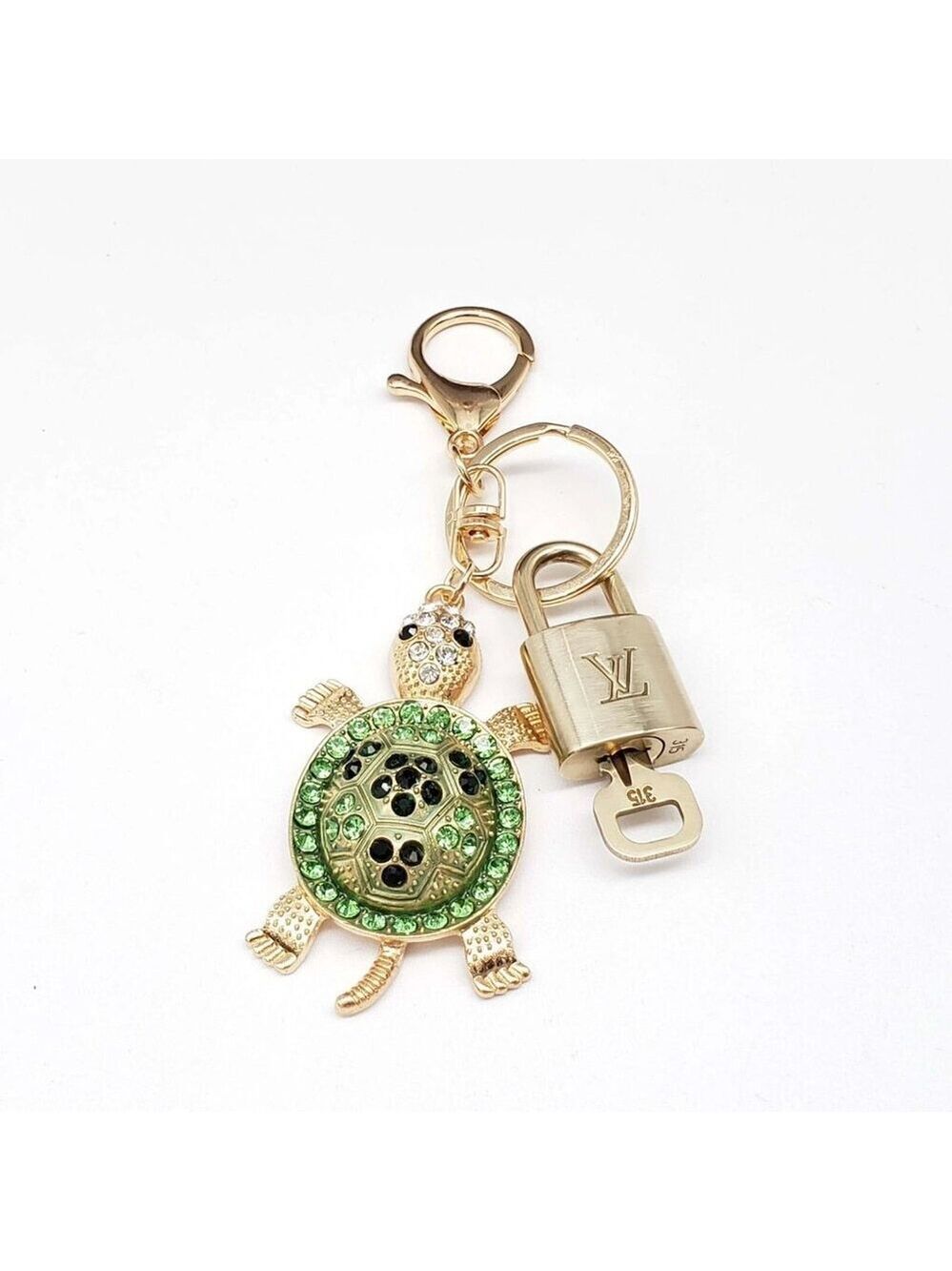 Authentic Louis Vuitton Gold Padlock 🔒 Key Set w/ Unbranded Turtle Bag Charm